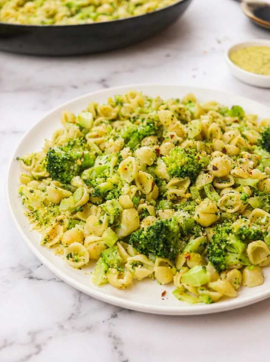 Recette de pâtes véganes au brocoli