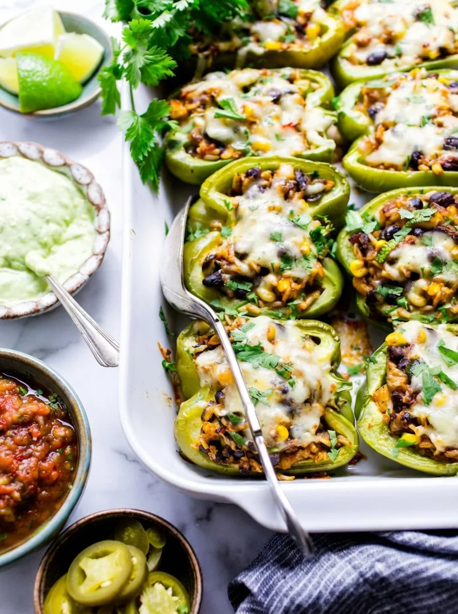 Recette Poivrons farcis végétariens au riz