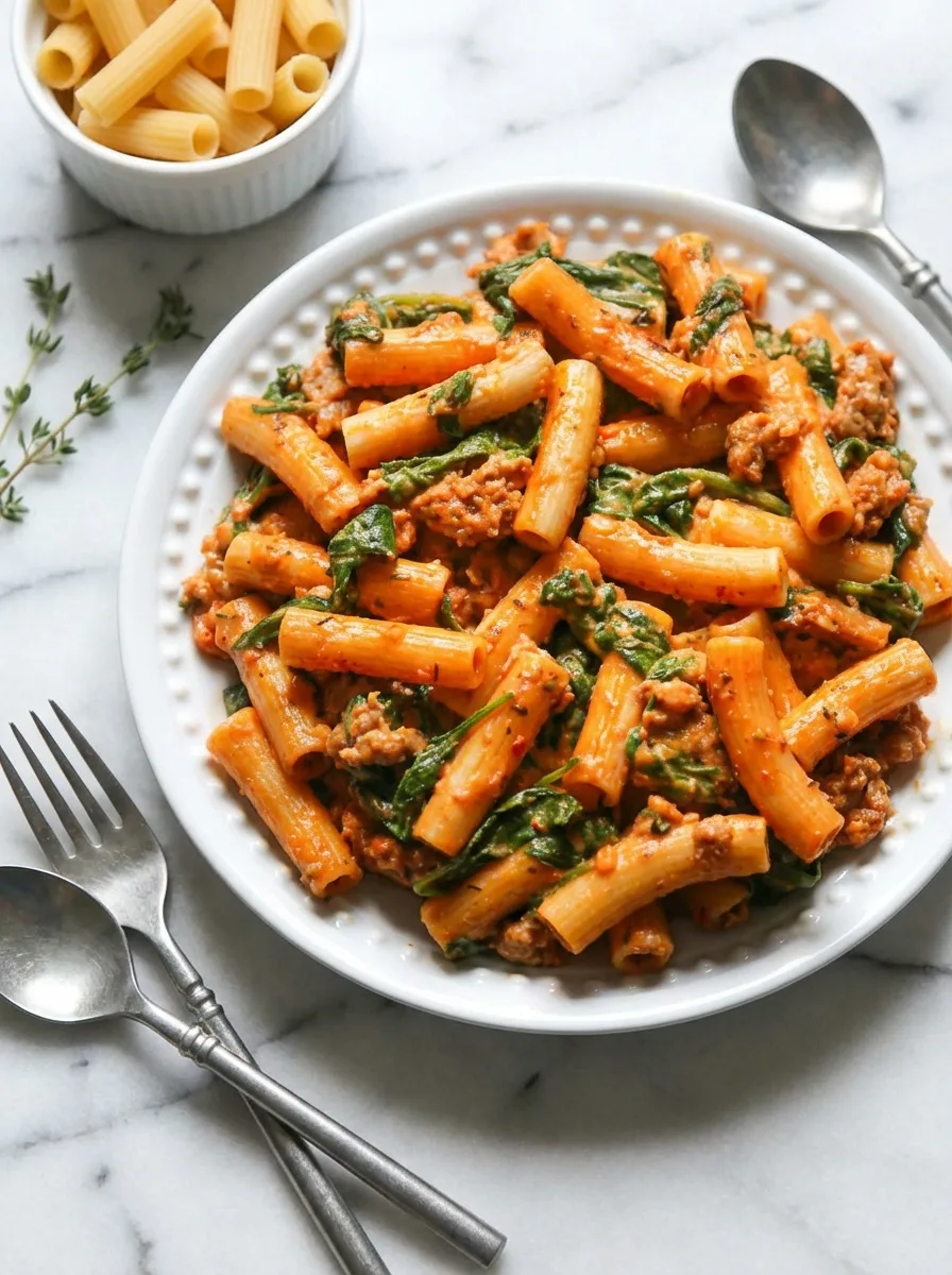 Rigatoni à la saucisse italienne