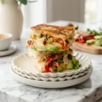 Sandwich chaud au poulet et à l’avocat