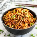 Spaghetti au bœuf haché façon asiatique – Dîner de nouilles rapide