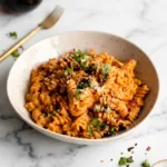 Tofu crémeux à la sauce cajou-tomate (végan & sans gluten)