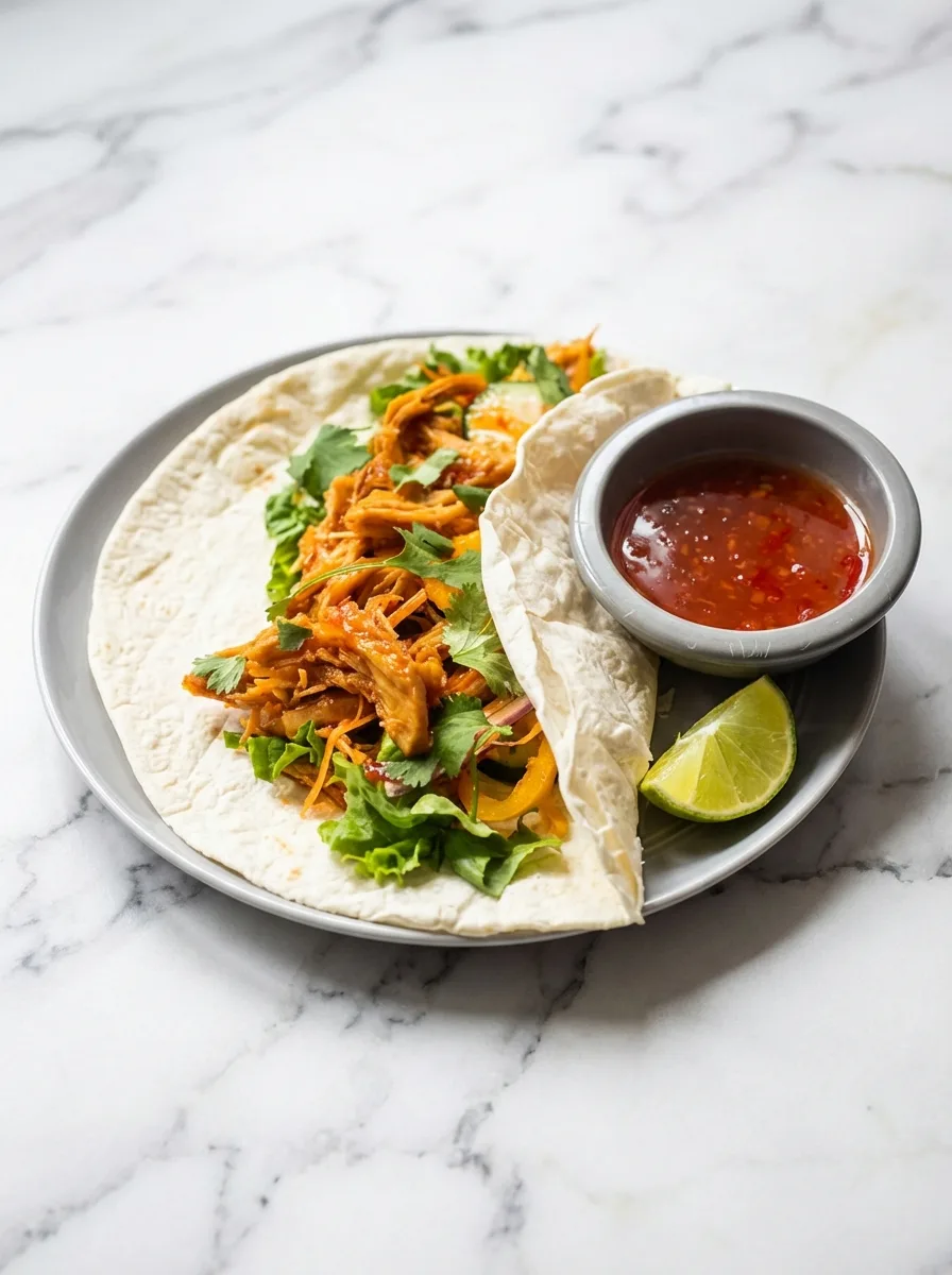 Wraps de poulet à la sauce chili douce