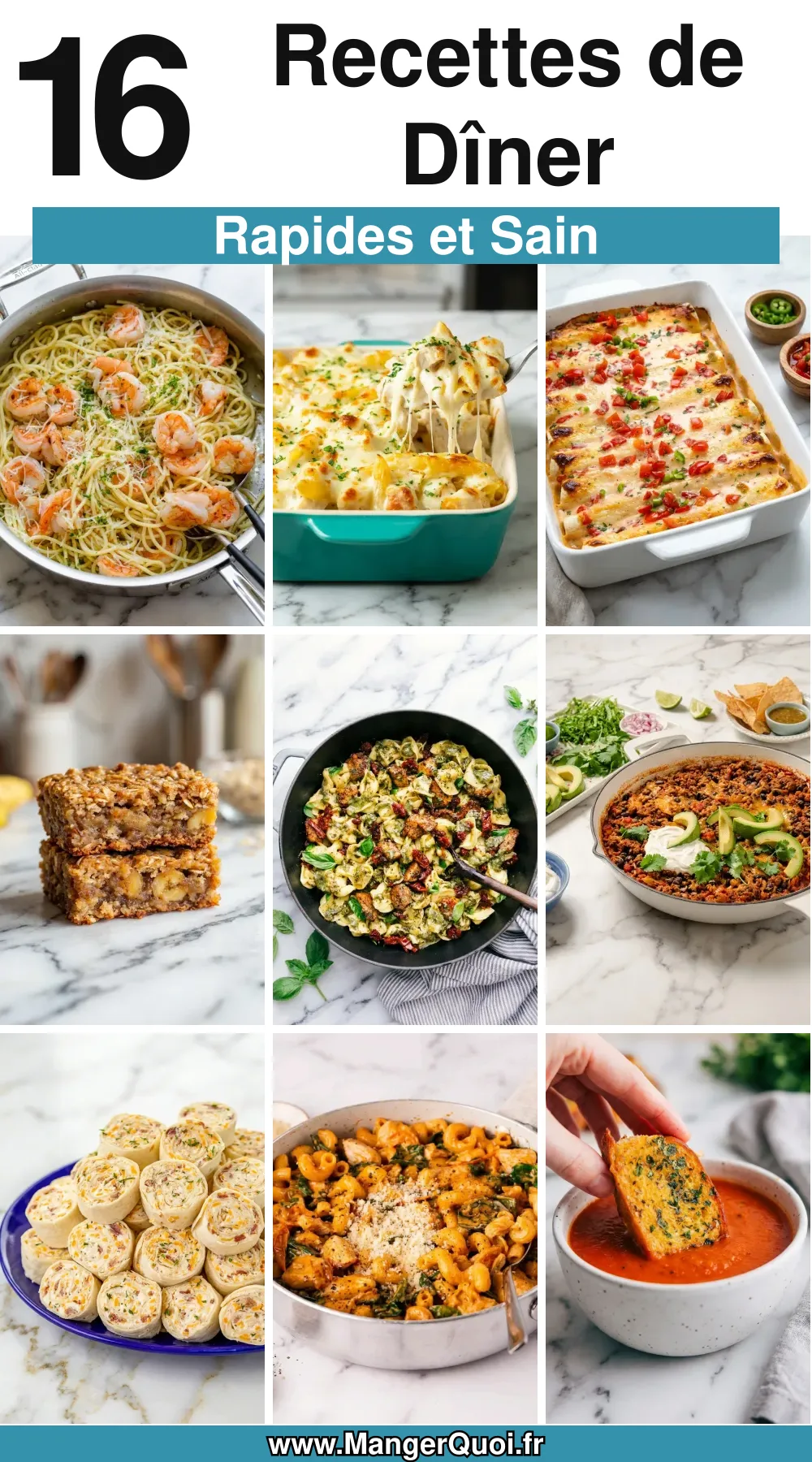 16 Recettes Faciles pour des Dîners Rapides et Sain