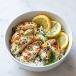 Bols de poulet méditerranéen au citron et à l’aneth