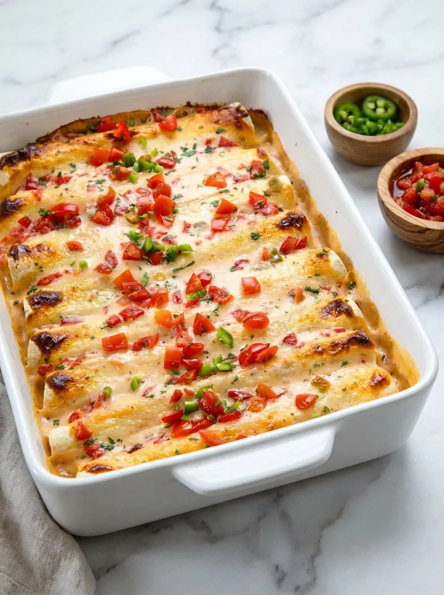 Enchiladas au poulet et au fromage