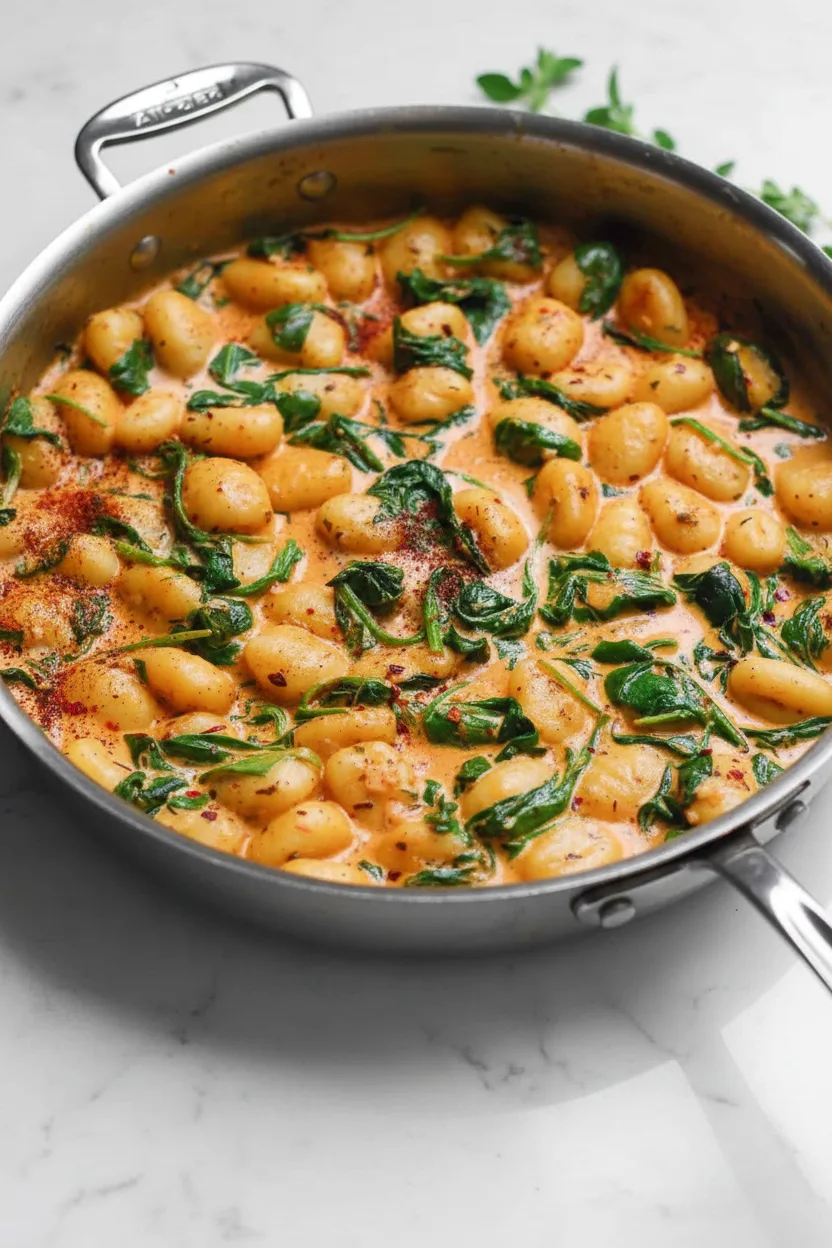 Gnocchis crémeux aux épinards et à la feta