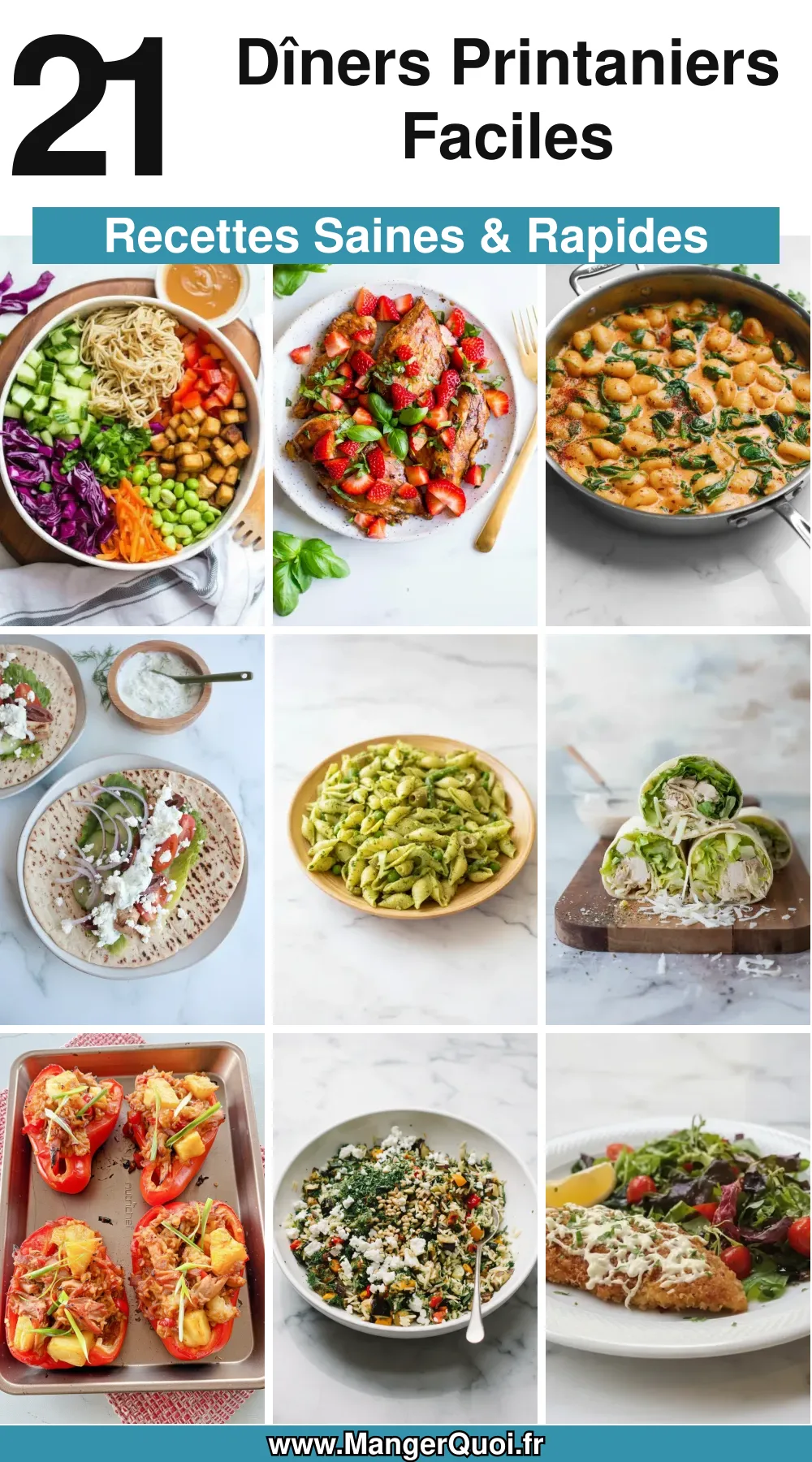 21 idées de dîners de printemps faciles et sains