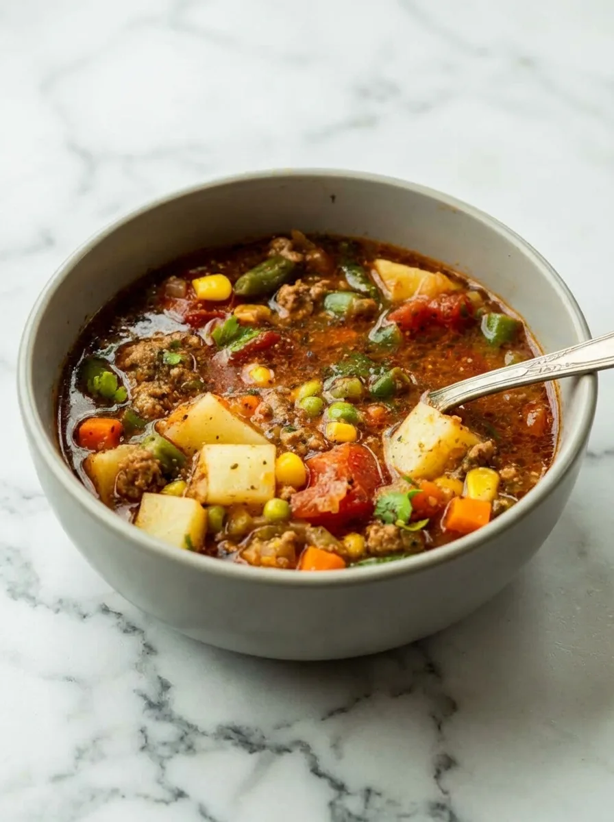 Meilleure soupe de légumes au bœuf haché