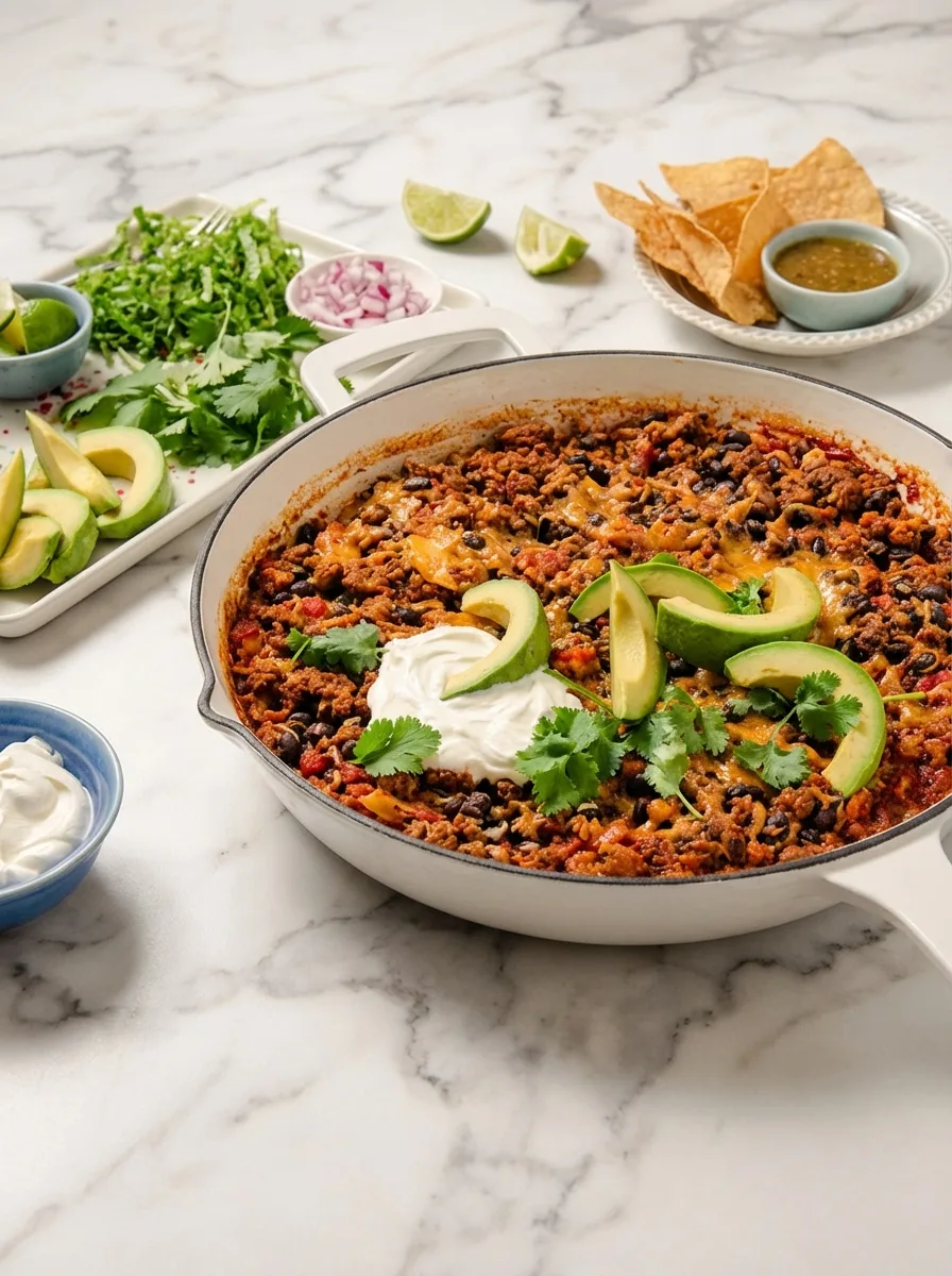 Poêlée de tacos au fromage