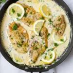 Poulet crémeux au citron et aux herbes