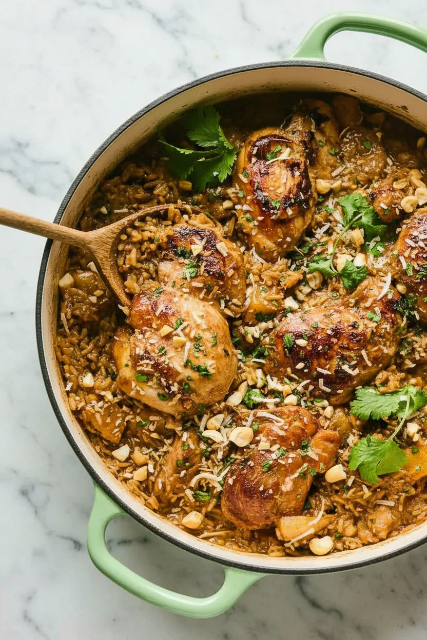 Poulet hawaïen au riz à la noix de coco