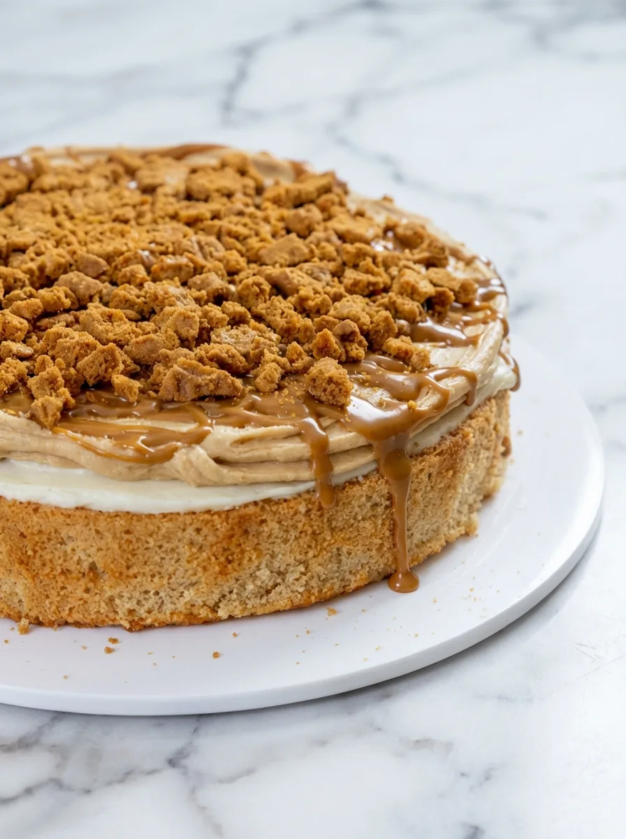 Recette de gâteau au Biscoff avec cœur fondant au beurre de spéculoos