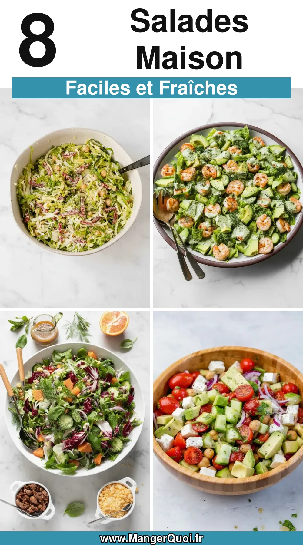 8 Recettes de Salades Faciles et Saines