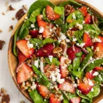 Salade d’épinards et fraises