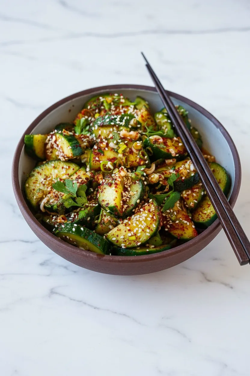 Salade de concombre coréenne