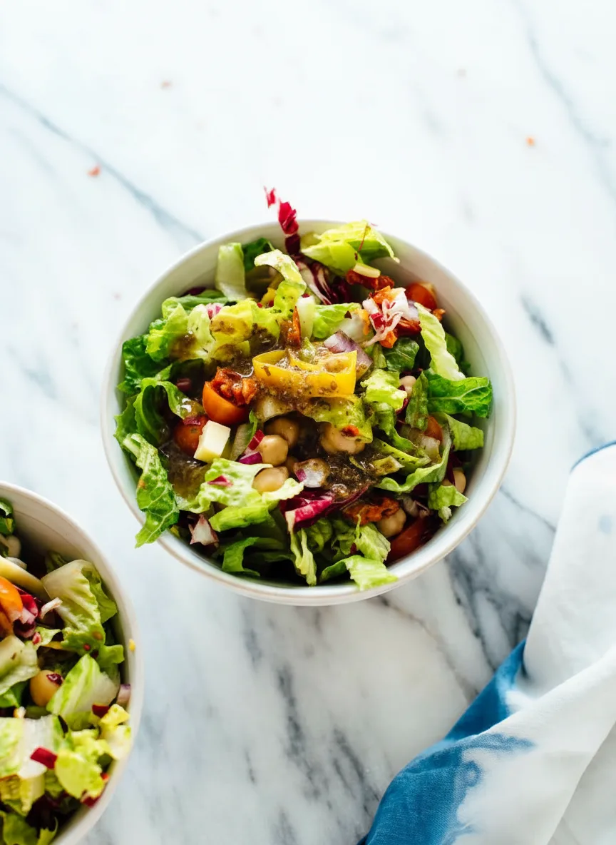 Salade italienne hachée aux légumes frais
