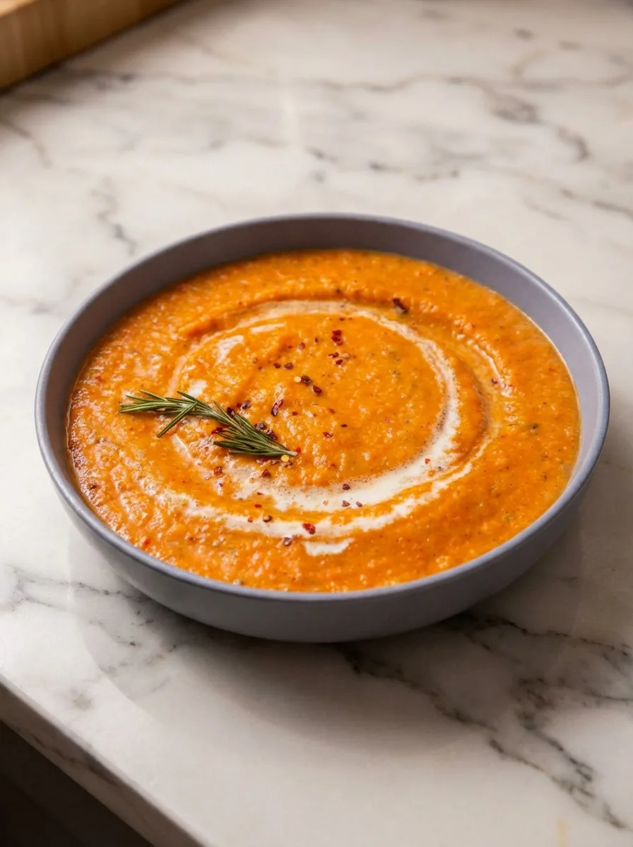 Soupe de légumes rôtis : onctueuse et crémeuse