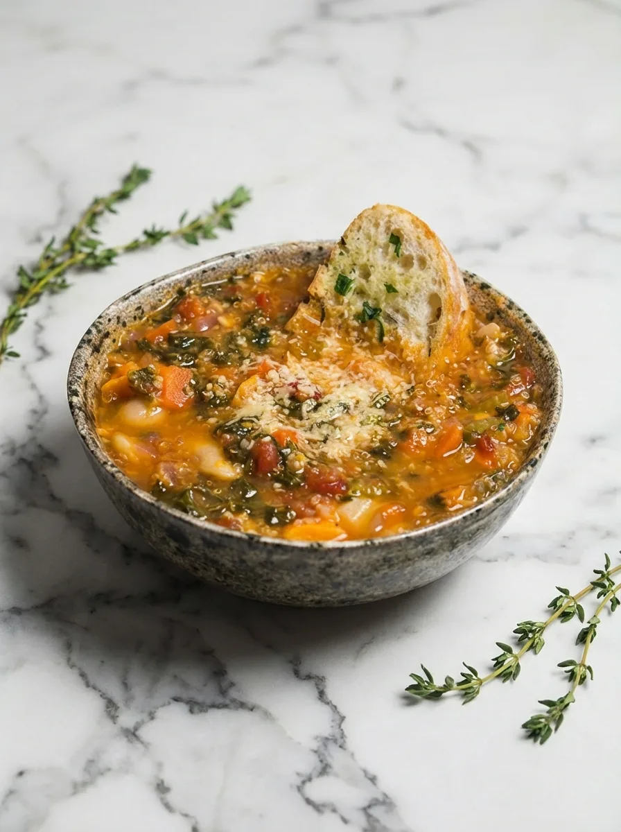 Soupe minestrone d’hiver (pleine de légumes !)