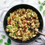 Tortellini au poulet et au pesto