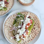 Wrap de poulet grec avec tzatziki