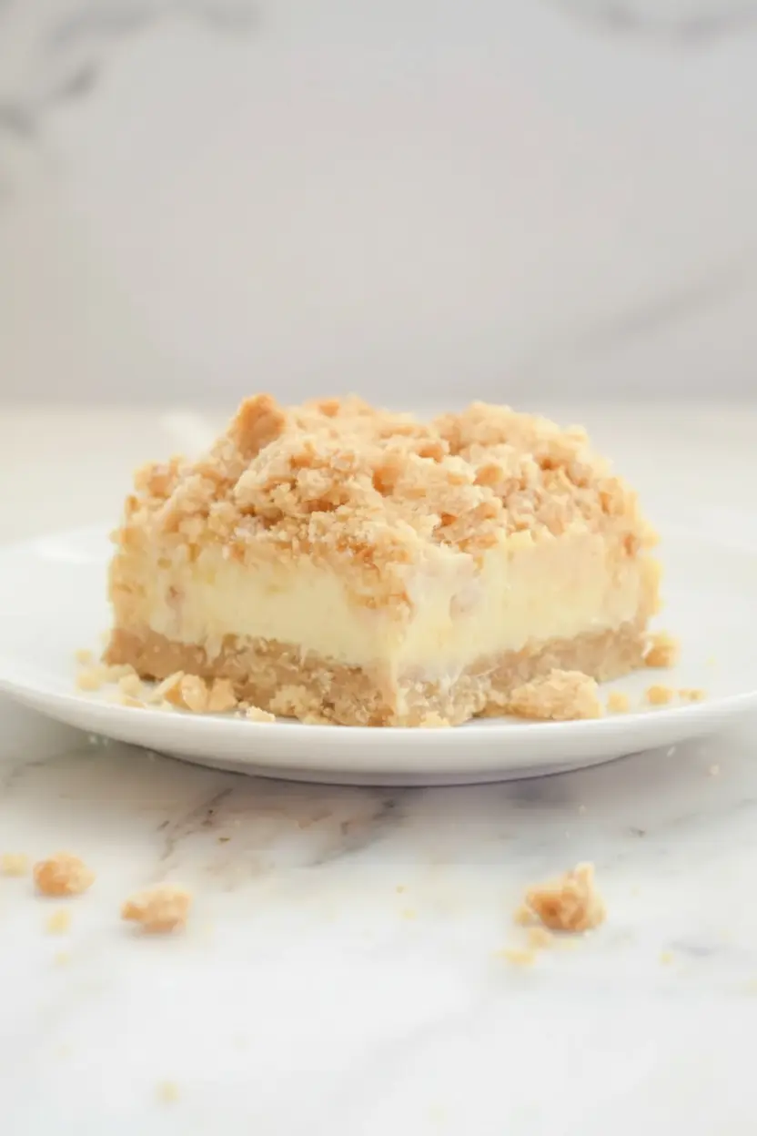 Barres de cheesecake au citron avec crumble