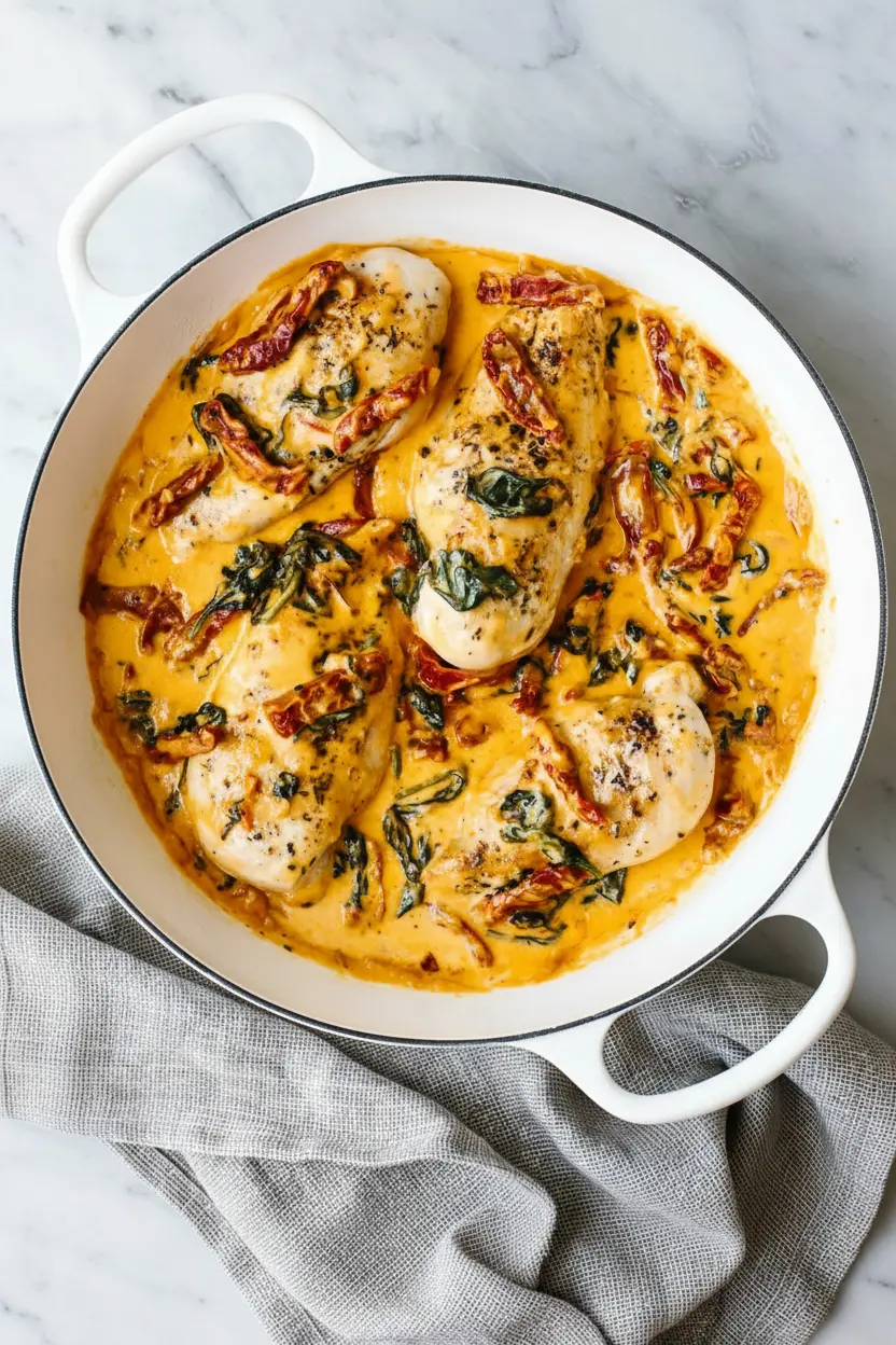 blanc de poulet crémeux à la toscane