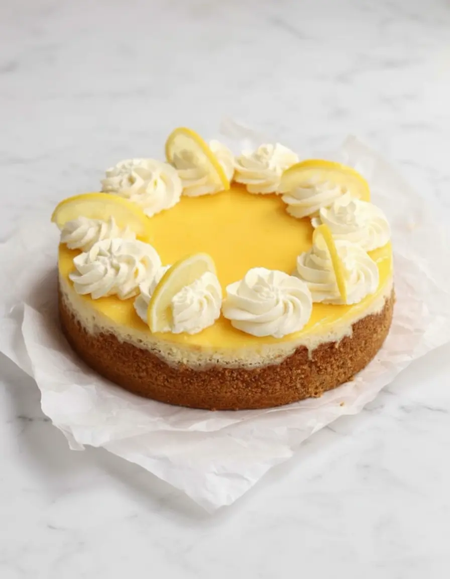 Cheesecake au citron ultra crémeux avec croûte au zeste de citron