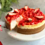 Cheesecake crémeux à la fraise style New York
