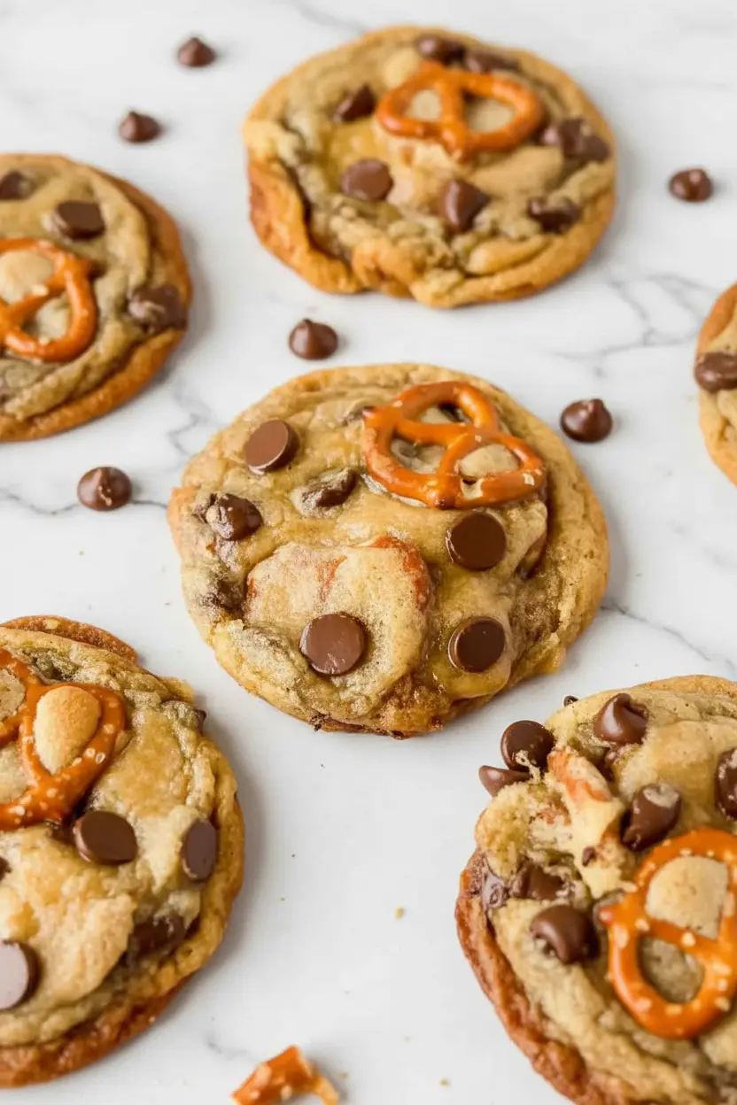 Cookies au beurre de cacahuète et bretzels