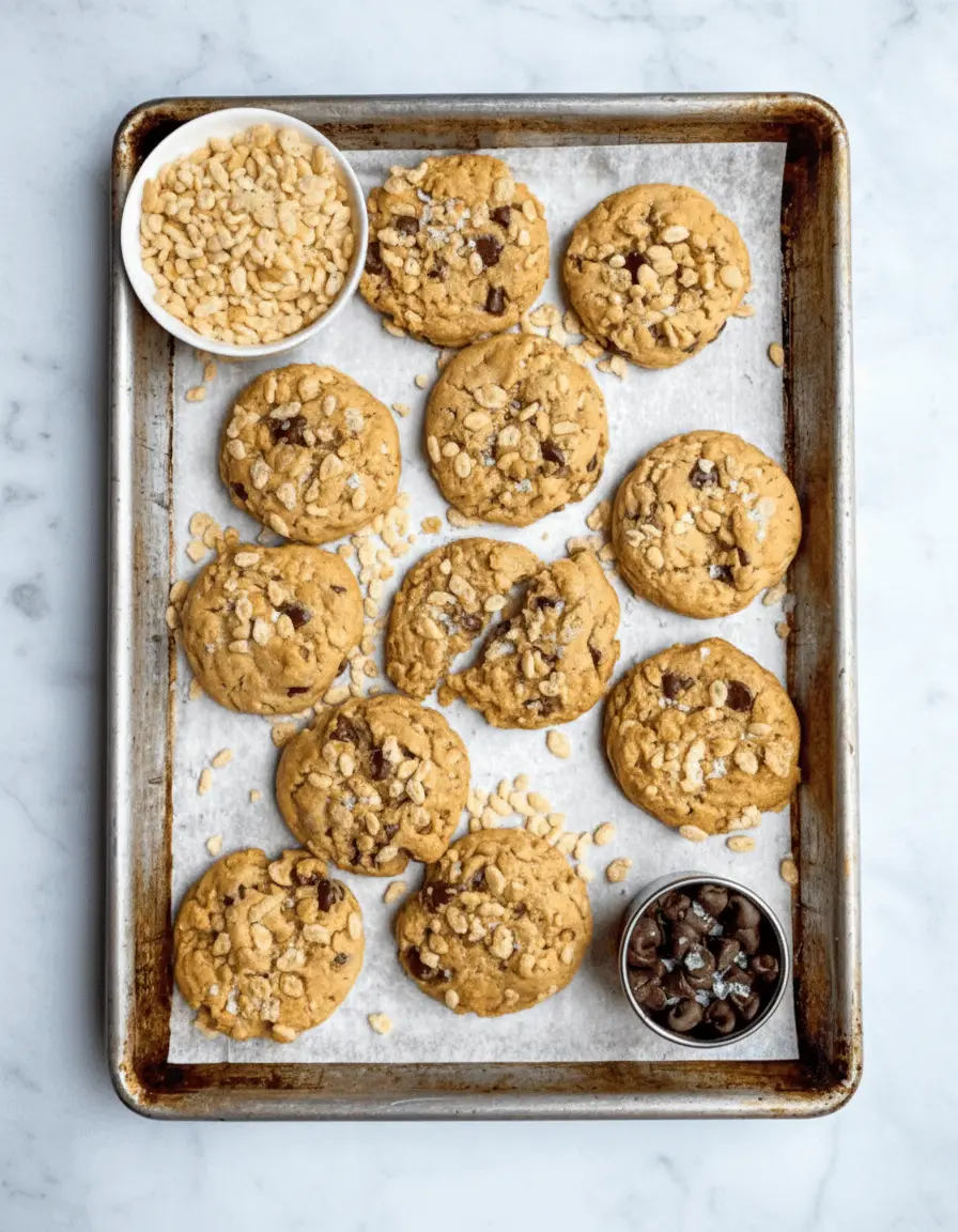 Cookies au beurre de cacahuète et Rice Krispies