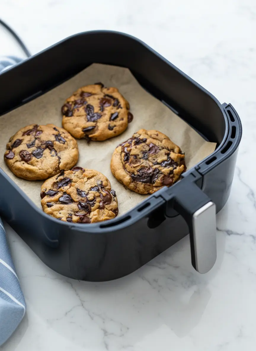 Cookies aux pépites de chocolat à la friteuse à air