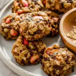 Cookies moelleux aux flocons d’avoine et à la rhubarbe