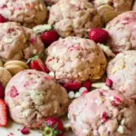 Cookies strawberry shortcake avec garniture à la crème