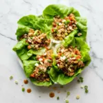 Coupes de laitue façon tacos au poulet haché