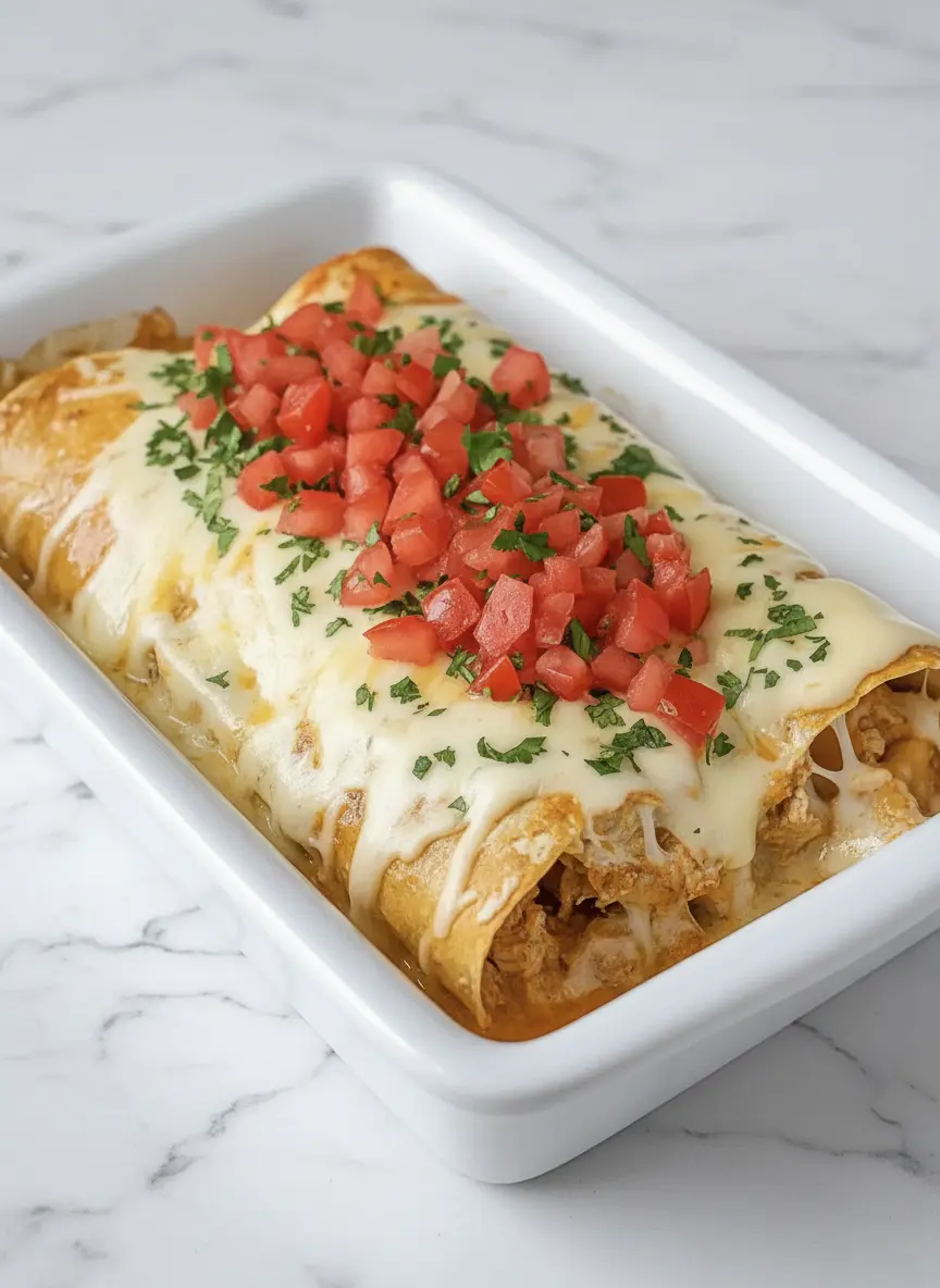 Enchiladas au poulet au queso crémeux