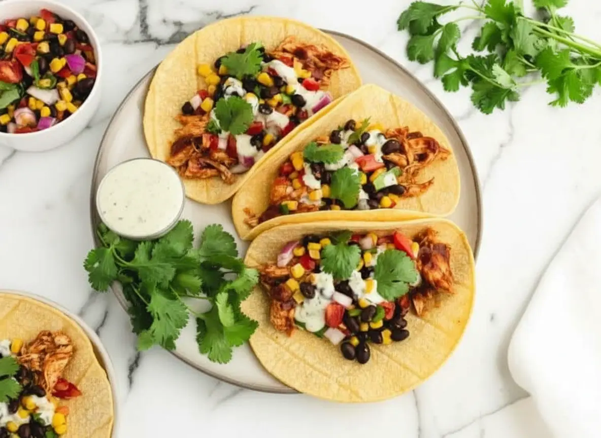 Fusion de tacos au poulet barbecue