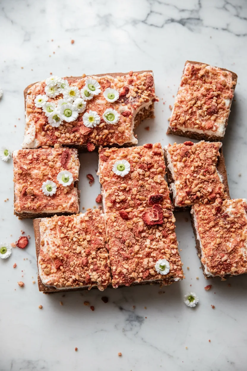 Gâteau classique aux fraises façon shortcake (format plaque)