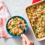 Gratin de nouilles au poulet façon tourte au poulet