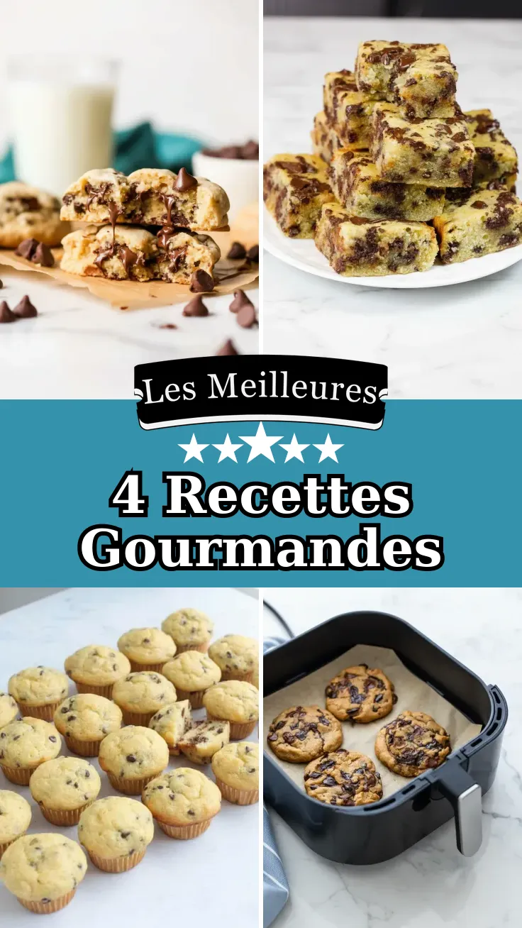 4 meilleures recettes de cookies aux pépites de chocolat