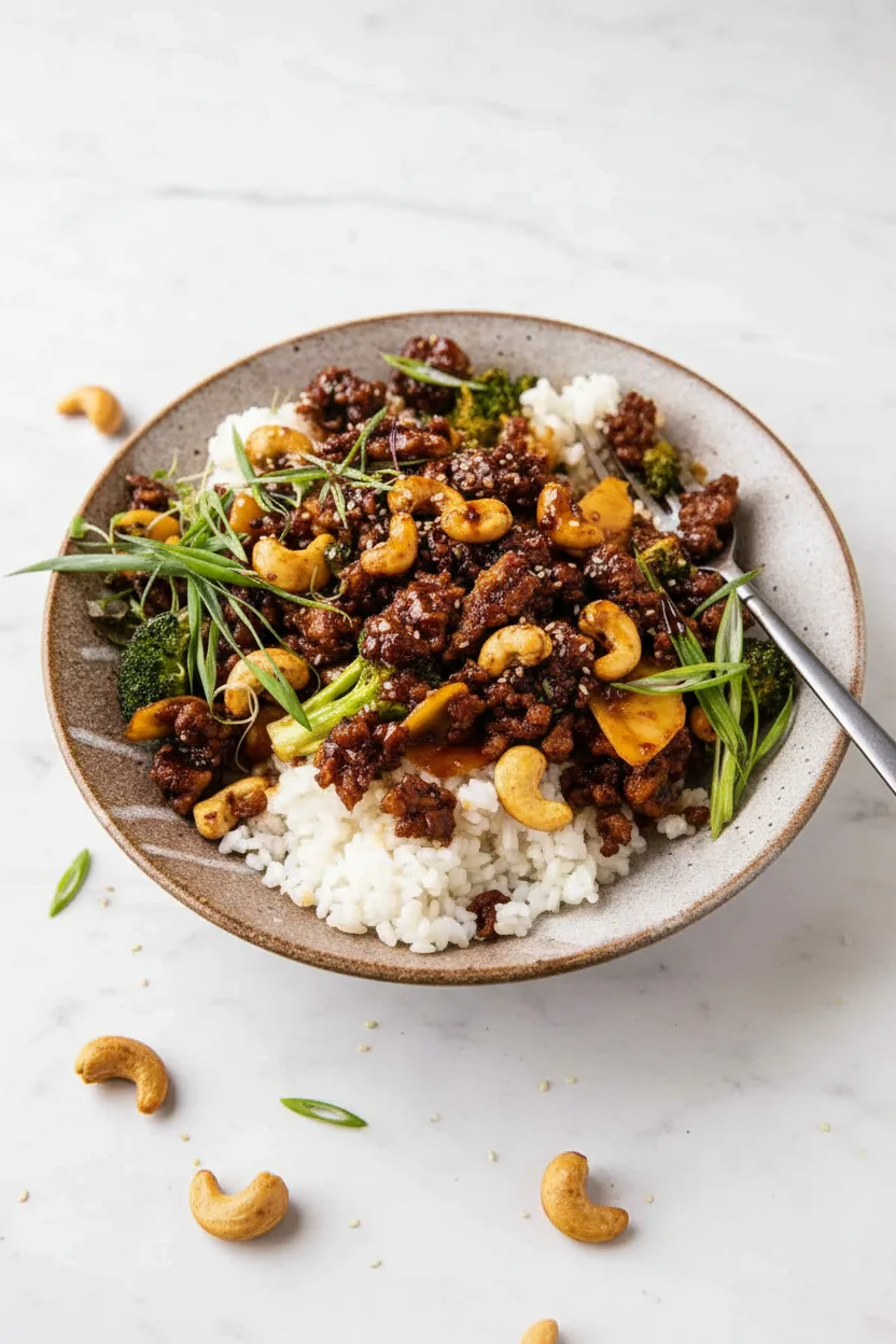 Poulet aux noix de cajou et au beurre à l’ail en 20 minutes