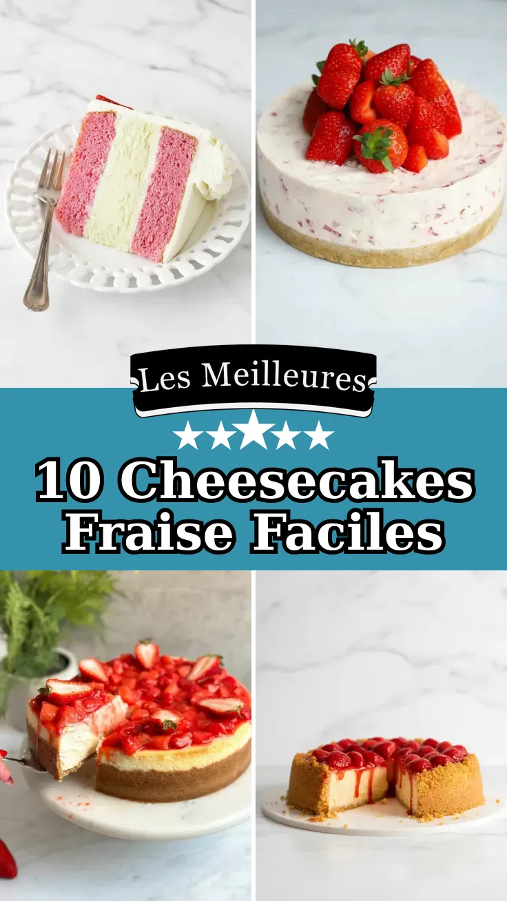 10 Recettes Faciles de Cheesecake à la Fraise