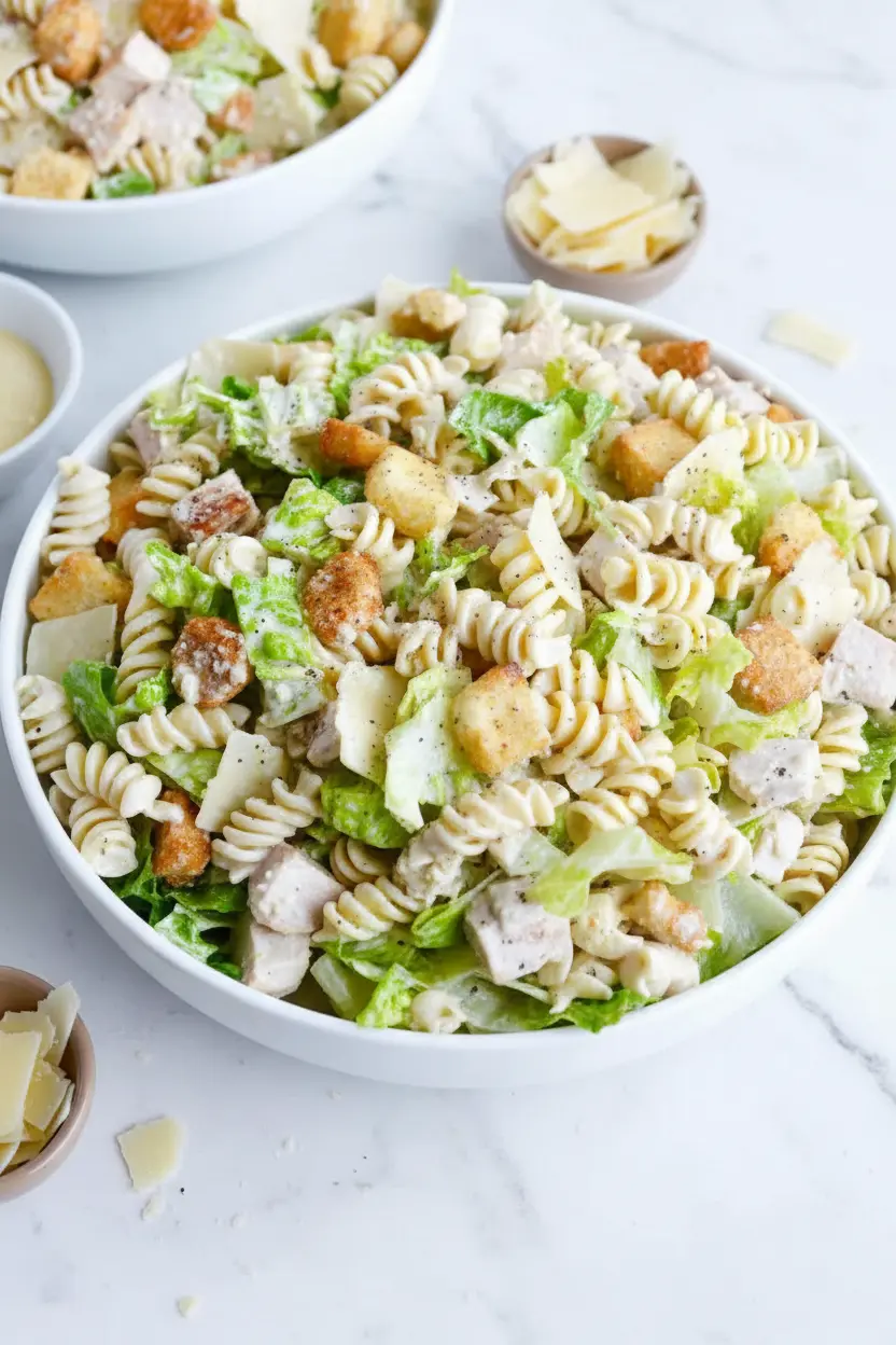 Salade de pâtes César au poulet