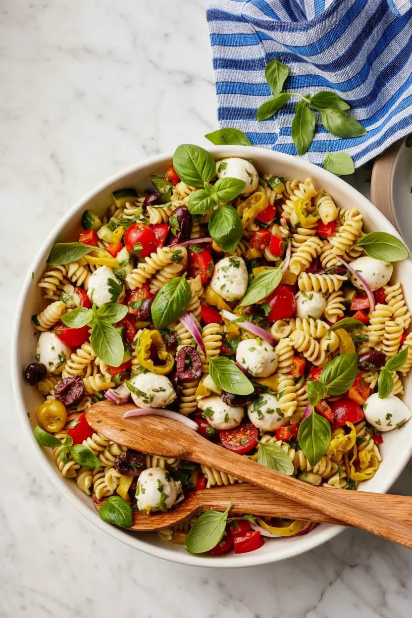 Salade de pâtes italienne relevée