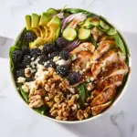 Salade de poulet aux mûres