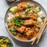 Saumon au curry de coco cuit au four