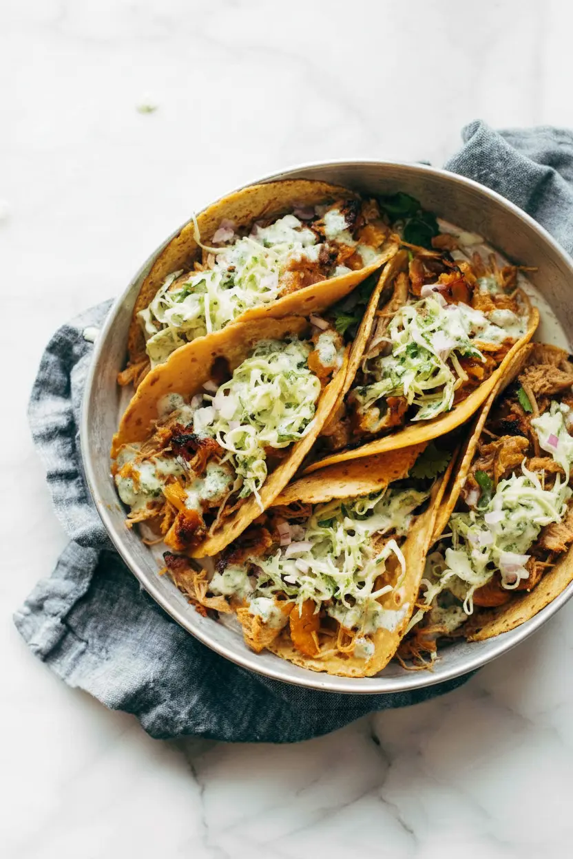 Tacos au poulet épicé au jalapeño