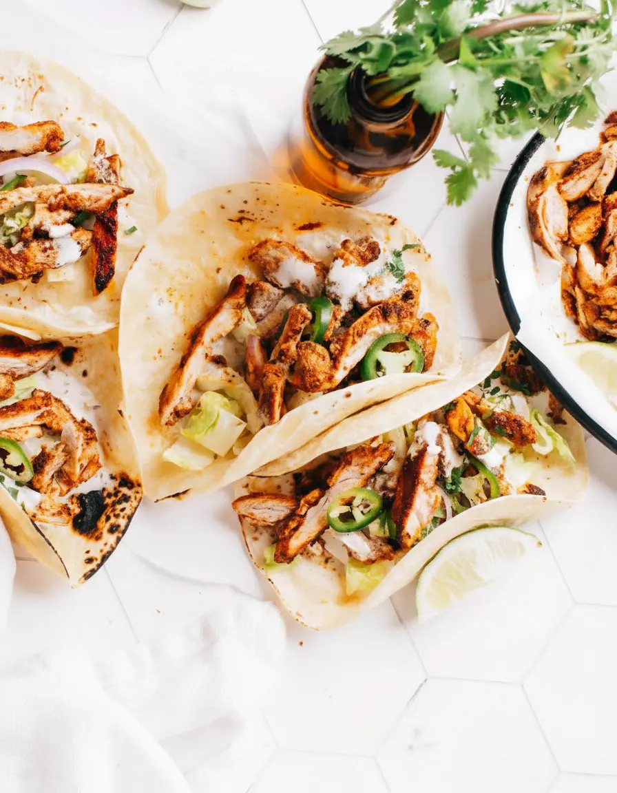 Tacos de rue simples au poulet