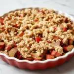 Tarte à la rhubarbe rôtie au miel sans gluten