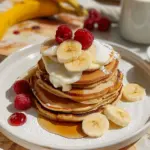 Bouchées de pancakes à l’avoine, banane et fromage cottage